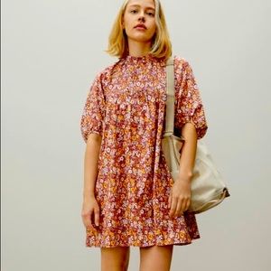 Everlane shirred dress